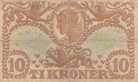 Danemark 10 Kronen 1937 - Hermès - Série K