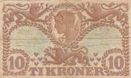 Danemark 10 Kronen 1941 - Hermès - Série T