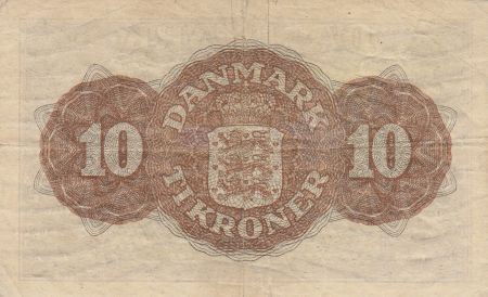 Danemark 10 Kronen 1944 - Armoiries - Série AM