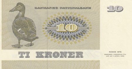 Danemark 10 Kroner C. S. Kirchhoff - Canard - 1972 Série A.0  - SUP