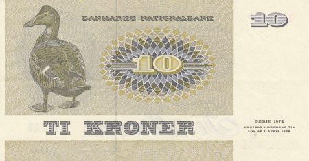 Danemark 10 Kroner C. S. Kirchhoff - Canard - 1972 Série A.1  - TTB+