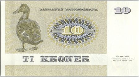 Danemark 10 Kroner C. S. Kirchhoff - Canard - 1975