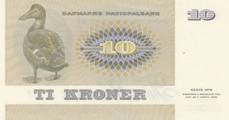Danemark 10 Kroner C. S. Kirchhoff - Canard - 1975 Série A7 - SUP + - P.48
