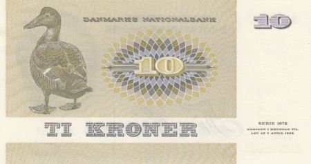 Danemark 10 Kroner C. S. Kirchhoff - Canard - 1976 Série A9 - SPL - P.48