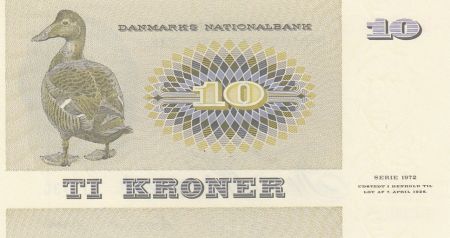 Danemark 10 Kroner C. S. Kirchhoff - Canard - 1977 Série B1 - 2ème ex