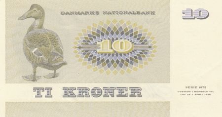 Danemark 10 Kroner C. S. Kirchhoff - Canard - 1977 Série B5