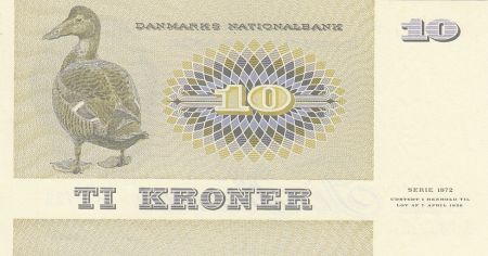 Danemark 10 Kroner C. S. Kirchhoff - Canard - 1977 Série B7 - 2 nd ex