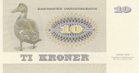 Danemark 10 Kroner C. S. Kirchhoff - Canard - 1977 Série B7
