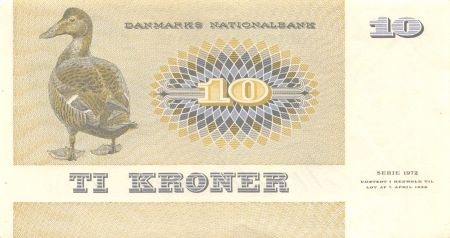Danemark 10 Kroner C. S. Kirchhoff - Canard - Sign. Andersen - 1978 Série B8 - TTB+