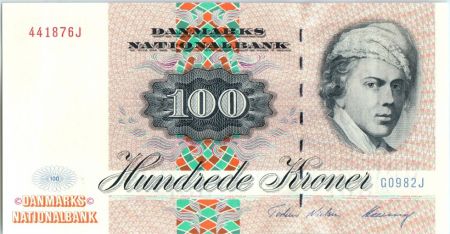 Danemark 100 Kroner Jens Juel - Papillon - 1998