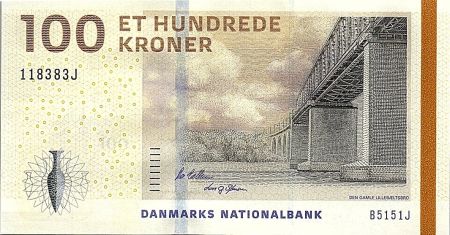 Danemark 100 Kroner Pont - Jarre - 2015 (2016) - P.66d - Neuf
