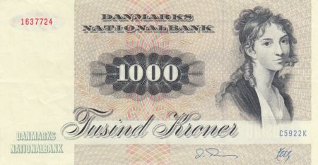 Danemark 1000 Kroner T. Heiberg - Ecureil - 1992