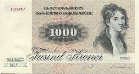 Danemark 1000 Kroner T. Heiberg - Ecureil