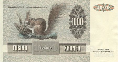 Danemark 1000 Kroner T. Heiberg - Ecureil