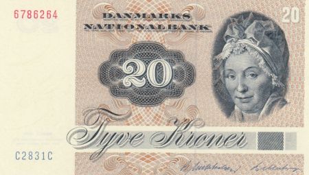 Danemark 20 Kroner, Pauline Tutein - Moineaux - 1983 Série C2