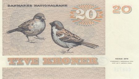 Danemark 20 Kroner, Pauline Tutein - Moineaux - 1986 - Série C6
