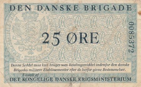 Danemark 25 Øre ND1947-58 - Den Danske Brigade