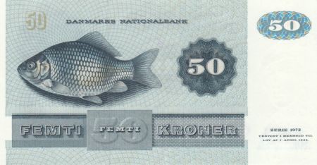 Danemark 50 Kroner, Mme Ryberg - Poisson  - 1989 - Série C5