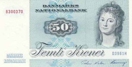 Danemark 50 Kroner, Mme Ryberg - Poisson  - 1996 - Série D3 - SPL