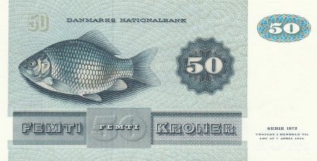 Danemark 50 Kroner, Mme Ryberg - Poisson  - 1996 - Série D3 - SPL