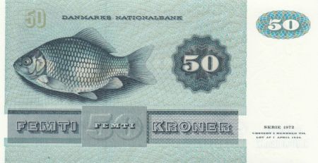 Danemark 50 Kroner, Mme Ryberg - Poisson  - 1997 - Série D4 - P.50n - Neuf