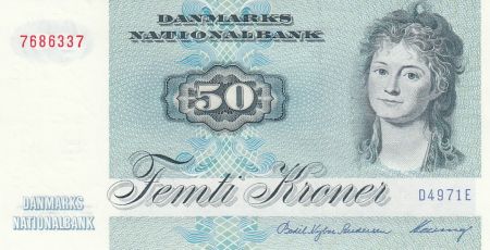 Danemark 50 Kroner, Mme Ryberg - Poisson  - 1997 - Série D4 - SPL