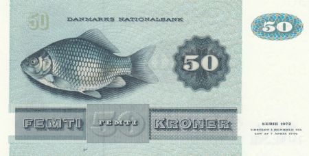 Danemark 50 Kroner, Mme Ryberg - Poisson  - 1997 - Série D4