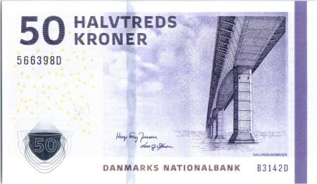 Danemark 50 Kroner Pont - Jarre 2014