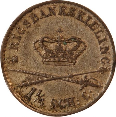 Danemark DANEMARK  CHRISTIAN VIII - 4 RIGSBANKSKILLING 1841 FK