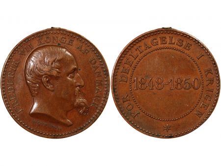 Danemark DANEMARK  FREDERIK VII - MEDAILLE DE GUERRE 1850