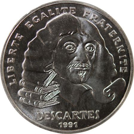 DESCARTES - ESSAI DE 100 FRANCS ARGENT 1991