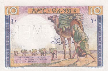 Djibouti 10 Francs - Jeune Homme - Spécimen - ND (1946)