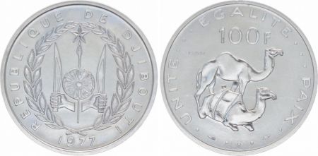 Djibouti 100 Francs Chameaux - Armoiries - 1977 - Essai