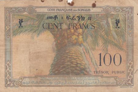 Djibouti 100 Francs Corail - Palmier - 1952 - Série O.81 - p.TB  - P.26