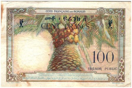 Djibouti 100 Francs Corail - Palmier - 1952