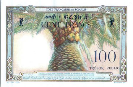 Djibouti 100 Francs Corail - Palmier - 1952