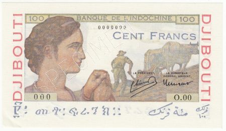 Djibouti 100 Francs Laboureur - 1946 Spécimen - SPL