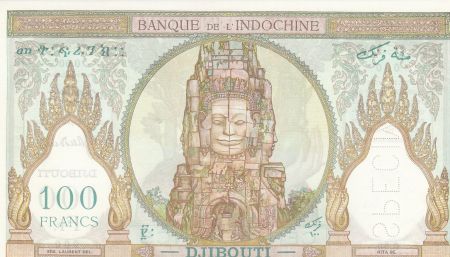 Djibouti 100 Francs Ruines Angkor - Spécimen - 1931