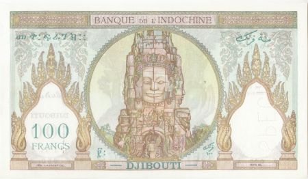 Djibouti 100 Francs Ruines d\'Angkor - Djibouti 1938 - Spécimen - NEUF