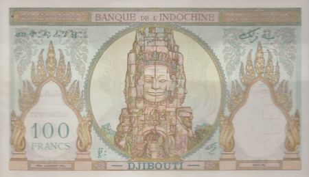 Djibouti 100 Francs Ruines d\'Angkor - ND (1931) PCGS AU 53 Spécimen