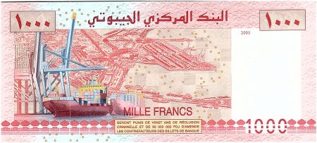 Djibouti 1000 Francs - A.A. Ouddoun - Port - 2005 - Neuf - P.42a