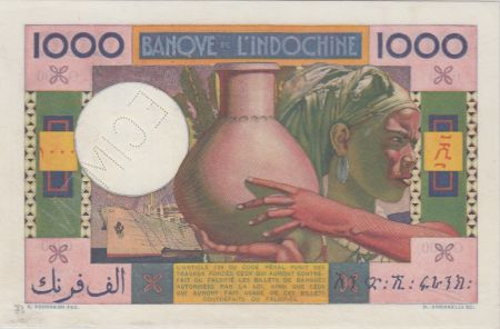 Djibouti 1000 Francs femme, jarre ND 1946 - PCGS MS 62 Spécimen