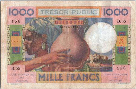 Djibouti 1000 Francs Femme à la jarre - 1952 - B.55