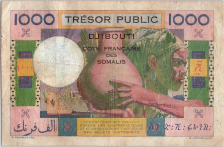 Djibouti 1000 Francs Femme à la jarre - 1952 - B.55