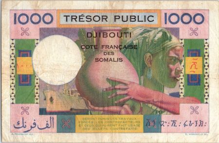 Djibouti 1000 Francs Femme et jarre - 1952