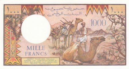Djibouti 1000 Francs ND1979 - Homme, train, chameaux - Série V.1
