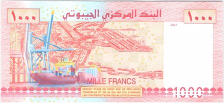 Djibouti 1000 Francs ND2005 - A.A. Ouddoun, port