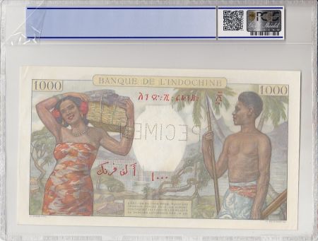 Djibouti 1000 Francs Scène de Marché - 1938 Spécimen PCGS 63 OPQ n°38