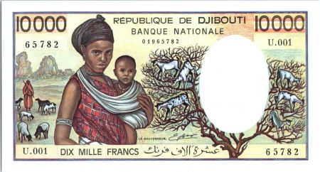 Djibouti 10000 Francs Femme et enfant - 1984