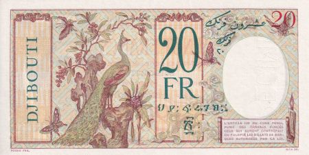 Djibouti 20 Francs au Paon - Spécimen - ND (1938) - NEUF - Kol.612s